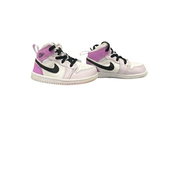 TODDLER AIR JORDAN RETRO 1 MID CASUAL SHOES BARELY GRAPE Size 7 - Picture 1 of 5
